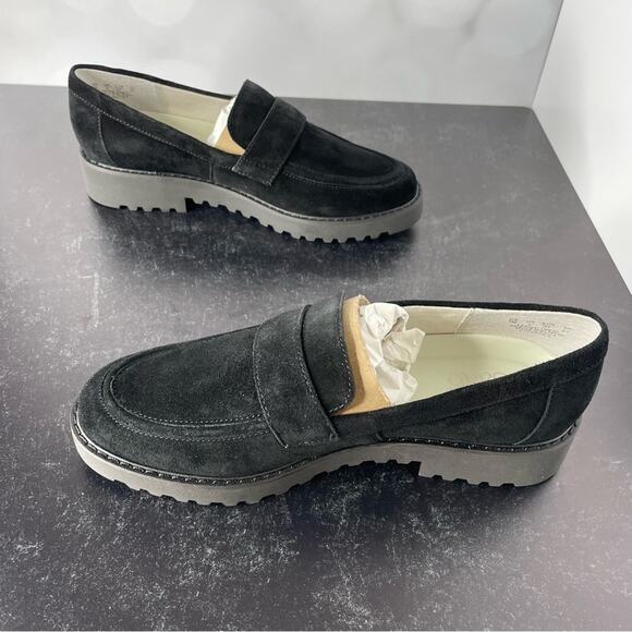 Franco Sarto Women’s Carol 3 Slip On Loafers Black Leather Sz 7 - Picture 4 of 7